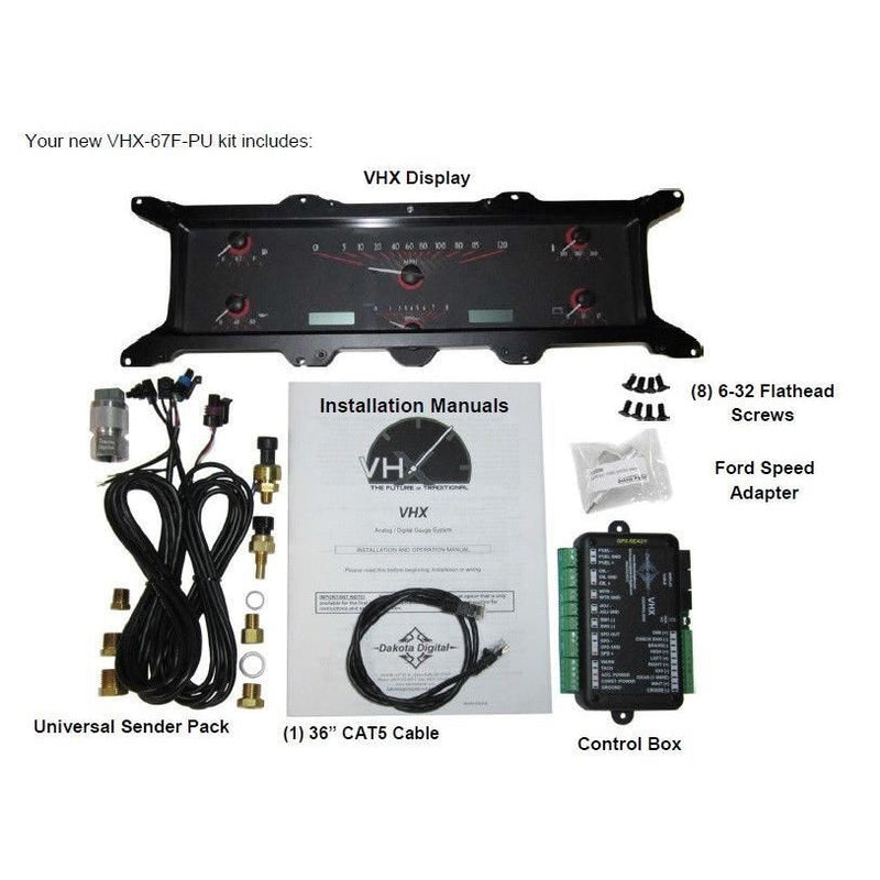 Load image into Gallery viewer, Dakota Digital 1967-1972 Ford Pickup VHX Gauge Kit VHX-67F-PU
