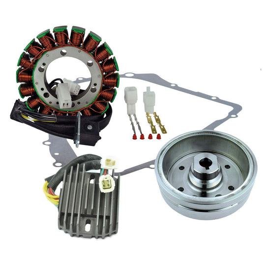 RMStator Stator With Regulator Rectifier, Crankcase Cover Gasket, And Flywheel