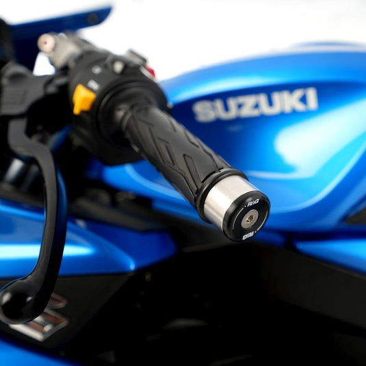 R&G Racing Black Bar End Sliders For 2017-2024 Suzuki GSX-R125