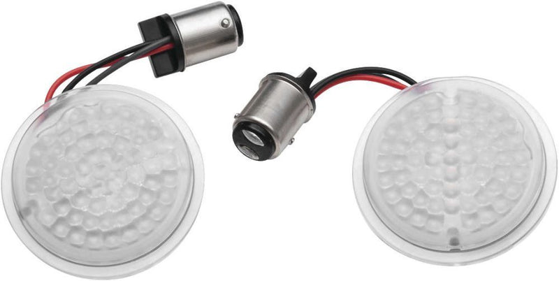 Load image into Gallery viewer, Kuryakyn LuminEZ LED Front Turn Signal Inserts for Harley-Davidson Black
