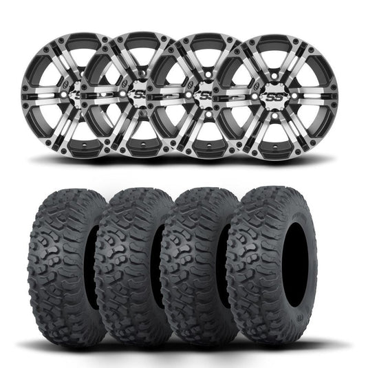 ITP SS212 14" Machined Black Wheels And Terra Hook Tires [27x9-14]