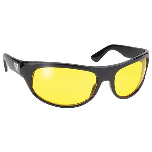 Load image into Gallery viewer, Pacific Coast 20712 Pacific Coast Wrap Sunglasses - Black Frame - Yellow Lens
