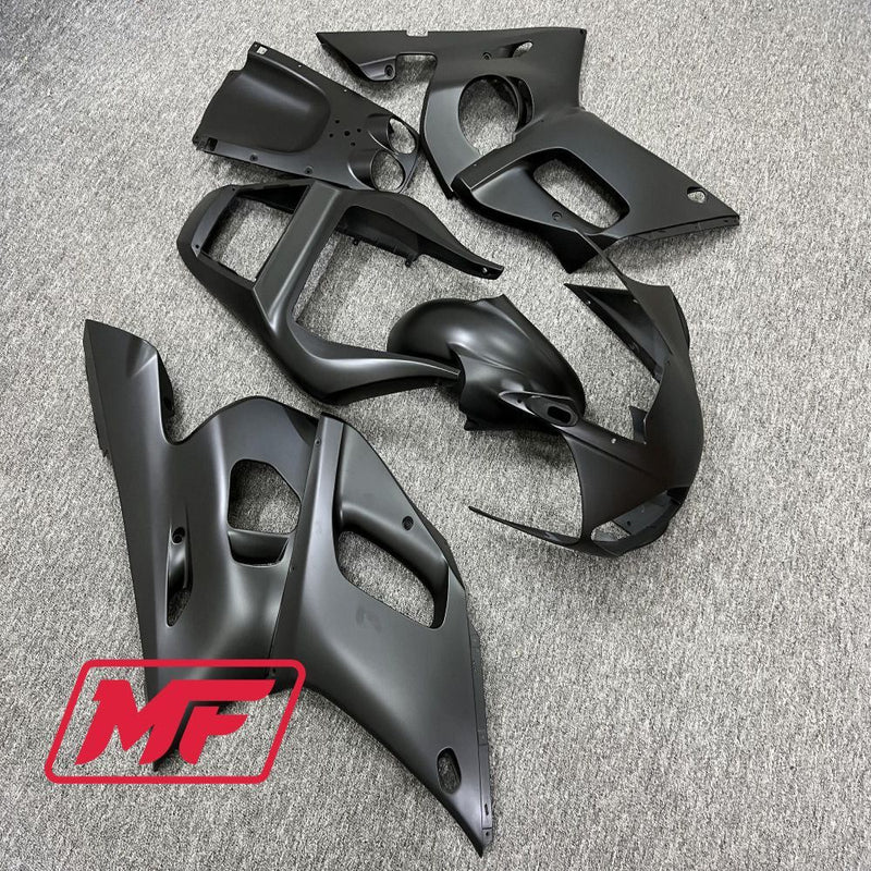 Load image into Gallery viewer, Monster Fairings Full Kit Yamaha R6 98-02 Matte Black + Windshield + Gas Tank Cover
