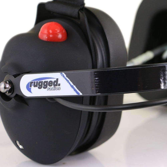 Rugged Radios H43 Rubberized Behind the Head (BTH) 2-Way Radio Headset H43-BLK-K