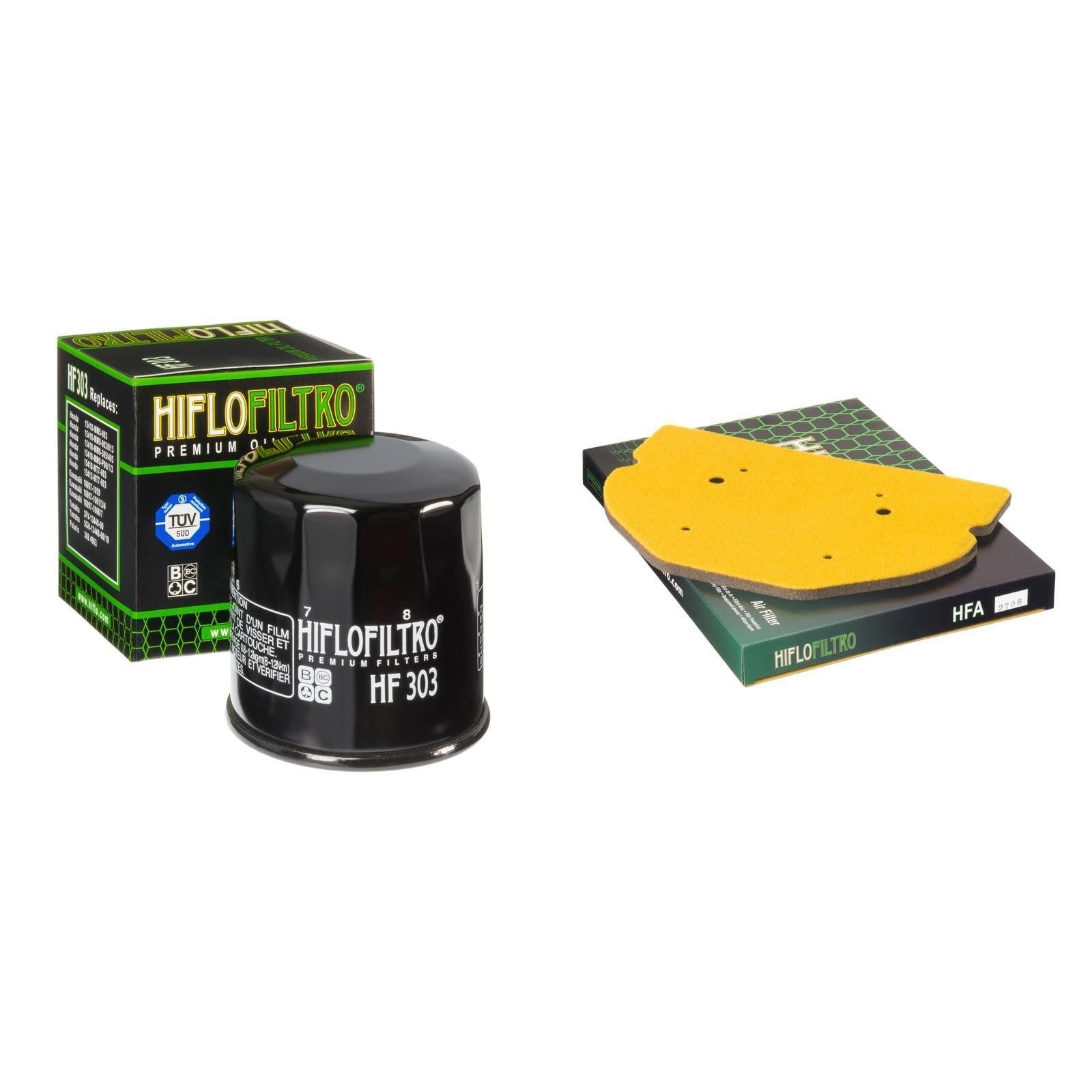 HIFLO FILTRO Oil and Air Filter Kit for KAWASAKI ZX750 P1-P8 ZX-7R 96-03