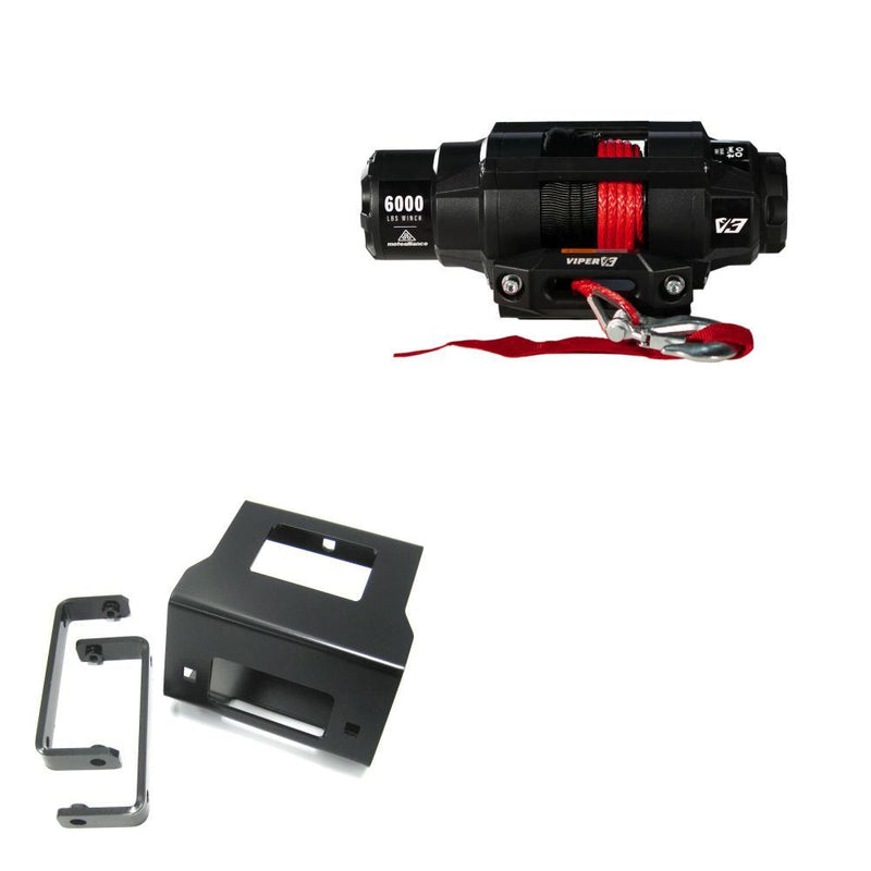 Load image into Gallery viewer, Viper 6000lbs V3 Winch Red Rope With Mount For Polaris Sportsman 400 2011-2014
