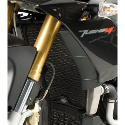 Load image into Gallery viewer, R&amp;G Racing Black Aluminum Radiator Guard For 2012-2013 Aprilia Tuono V4R APRC

