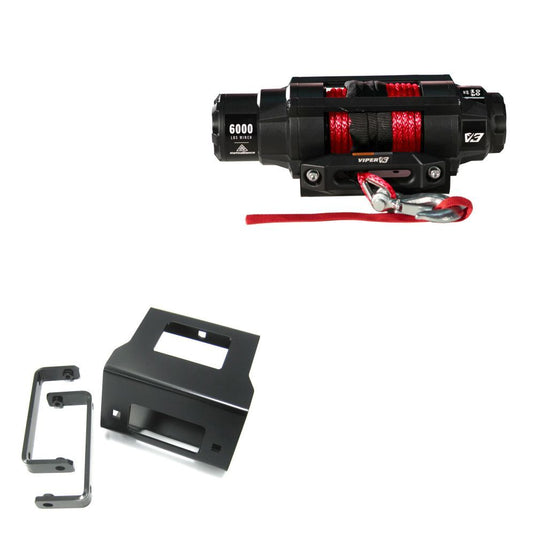 Viper 6000lbs V3 Winch Red Rope With Mount For Polaris Sportsman ETX 2015-2016