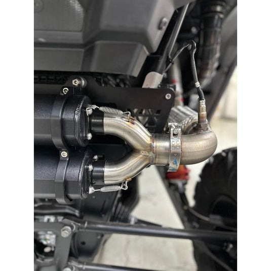 Trinity Racing Stage 5 Dual Slip On Exhaust Black Muffler TR-4186S-BK
