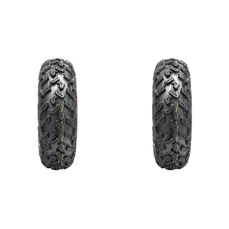 Load image into Gallery viewer, Set of 2 QUADBOSS QBT447 Rear Tires 24x9-11 6-ply
