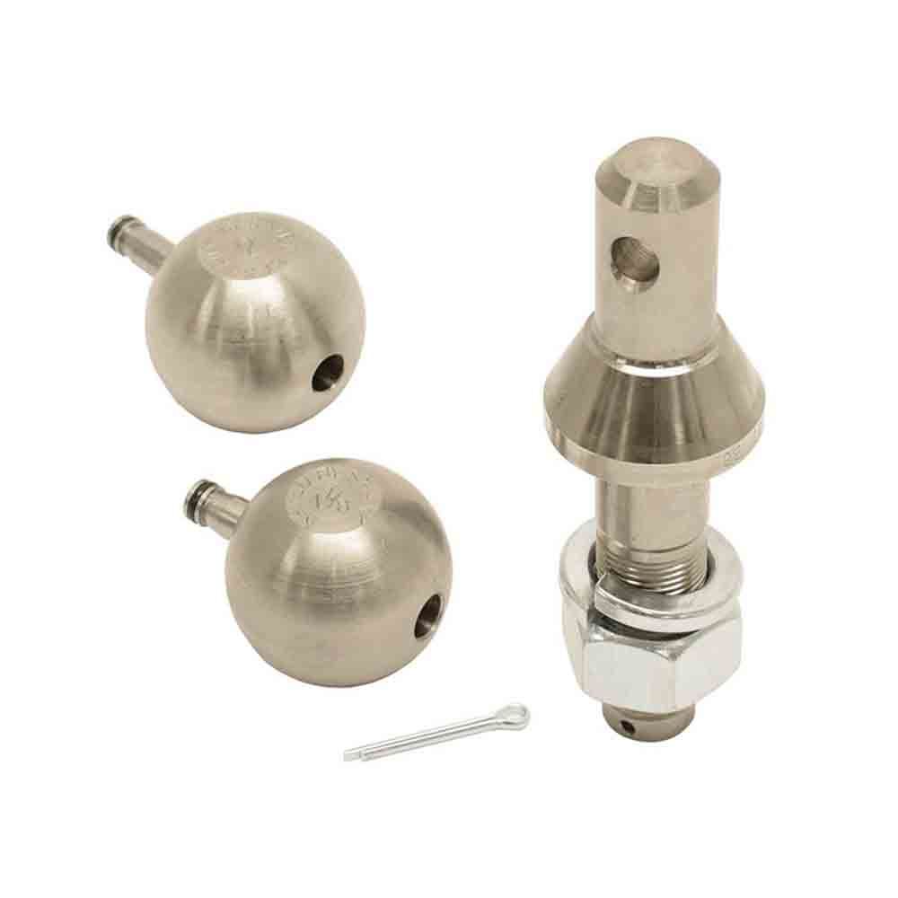 Convert-A-Ball 2-Ball Set - 1-7/8 and 2 Inch Balls - 1Inch Shank