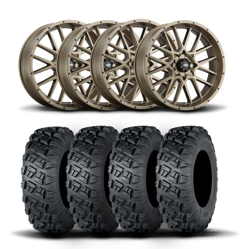 Load image into Gallery viewer, ITP Hurricane 15&quot; Bronze Wheels And Versa Cross XTR Tires [33x10-15]
