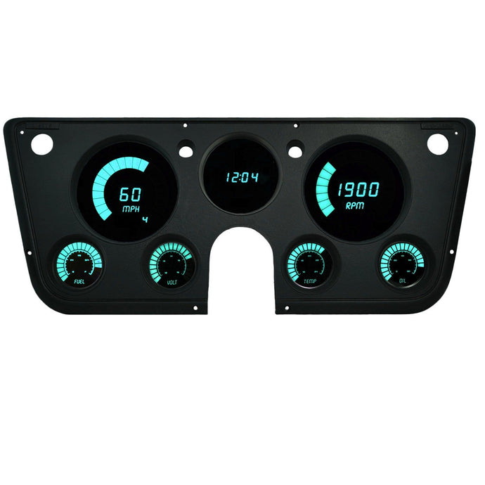 Intellitronix Teal OEM Replacement LED Bar Graph Gauge Panel For Chevrolet Trucks 1967-1972