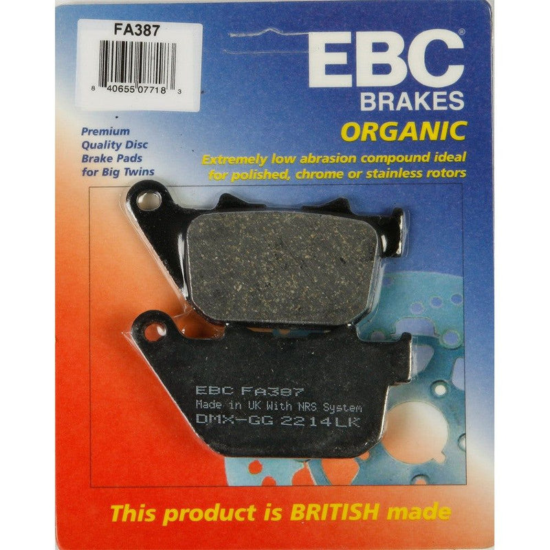 Load image into Gallery viewer, EBC 1 Pair FA Series Organic Replacement Brake Pads MPN FA387
