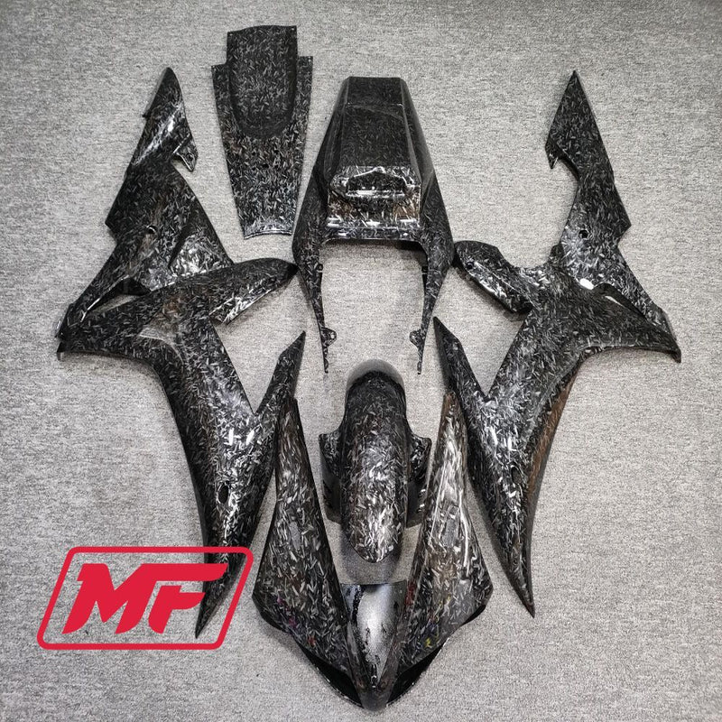 Load image into Gallery viewer, Monster Fairings Full Kit Yamaha R1 02-03 Forged Carbon Fiber Style + Windshield + Gas Tank Cover
