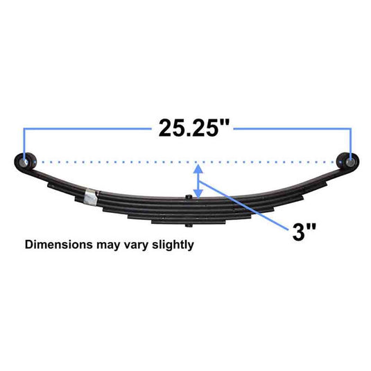 Double Eye Trailer Leaf Spring - 25.25 Inch - 3,500 lbs.