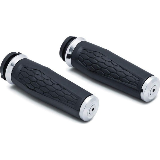 Kuryakyn Hex Grips for V-Twin TBW Black