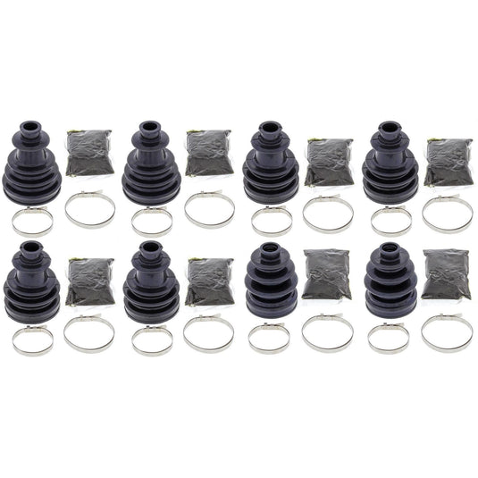 Complete Front & Rear Inner & Outer CV Boot Repair Kit Polaris RZR S 800 11-14