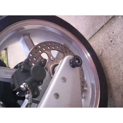 Load image into Gallery viewer, R&amp;G Racing Black Spindle Sliders For 2004-2005 Buell Firebolt XB12R
