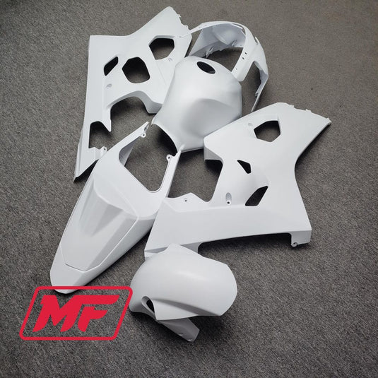 Monster Fairings Full Kit Suzuki GSXR600-750 04-05 Matte White + Windshield + Gas Tank Cover