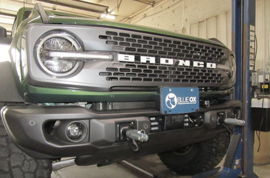 Blue Ox Alpha 2 Tow Bar (6,500 lbs. tow capacity) & Baseplate Combo fits Select Ford Bronco (Modular Bumper) (Includes ACC, Shutters, & Turbo) & Ford Bronco (Standard Bumper w/ D-Rings) (Includes ACC, Shutters, & Turbo)