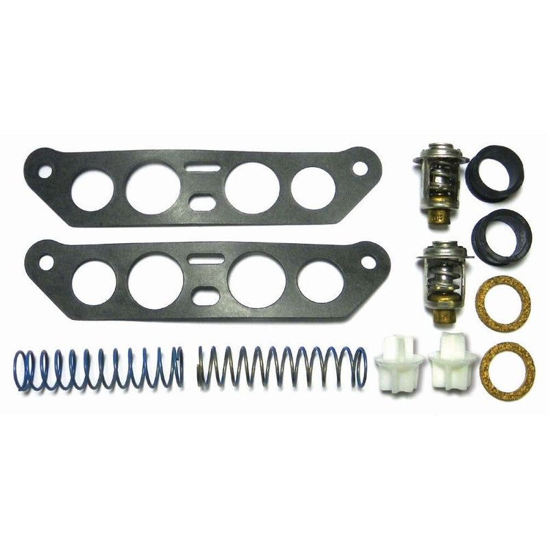 Load image into Gallery viewer, WSM Thermostat Kit for Johnson / Evinrude 65 - 140 Hp V4 Cross Flow 73-98
