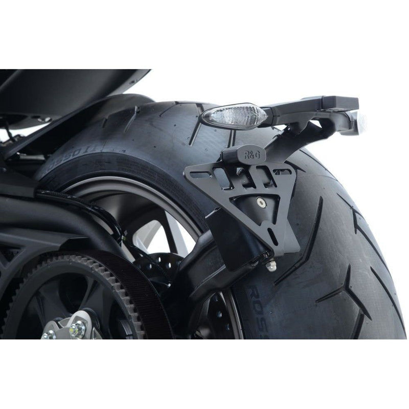 Load image into Gallery viewer, R&amp;G Racing Black Tail Tidy License Plate Holder For 2016-2020 Ducati XDiavel
