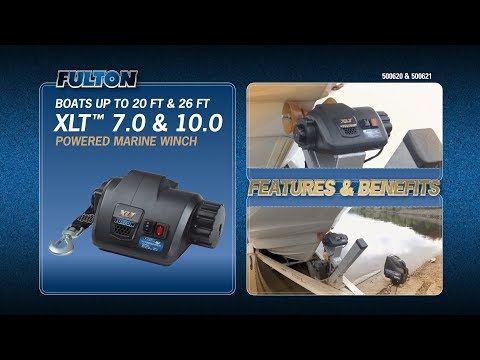 Load image into Gallery viewer, Fulton XLT Marine Trailer Winch, Powered, 7,000 lbs. Capacity, 15 ft. Strap
