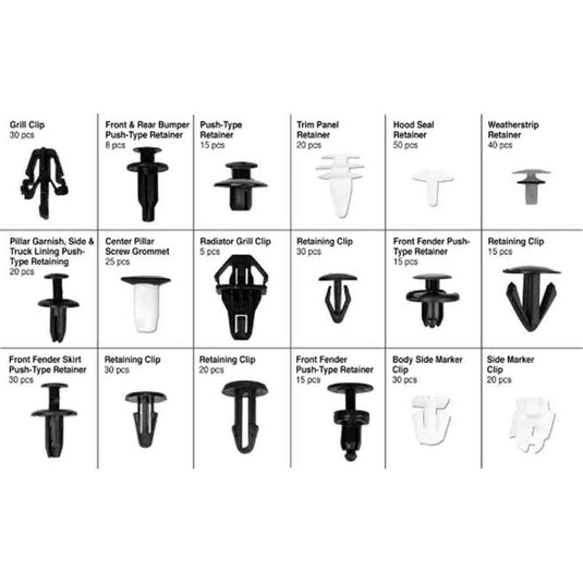 Honda Trim Clip Assortment - 418-Pieces