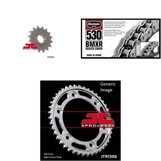530 BMXR Chain Nat,Front & Rear Sprocket Kit HONDA RVT1000R (RC-51) 2000-2006