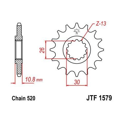 Load image into Gallery viewer, Steel Front Sprocket 16T fits Street YAMAHA FJ1200 A/AC 1992-1993
