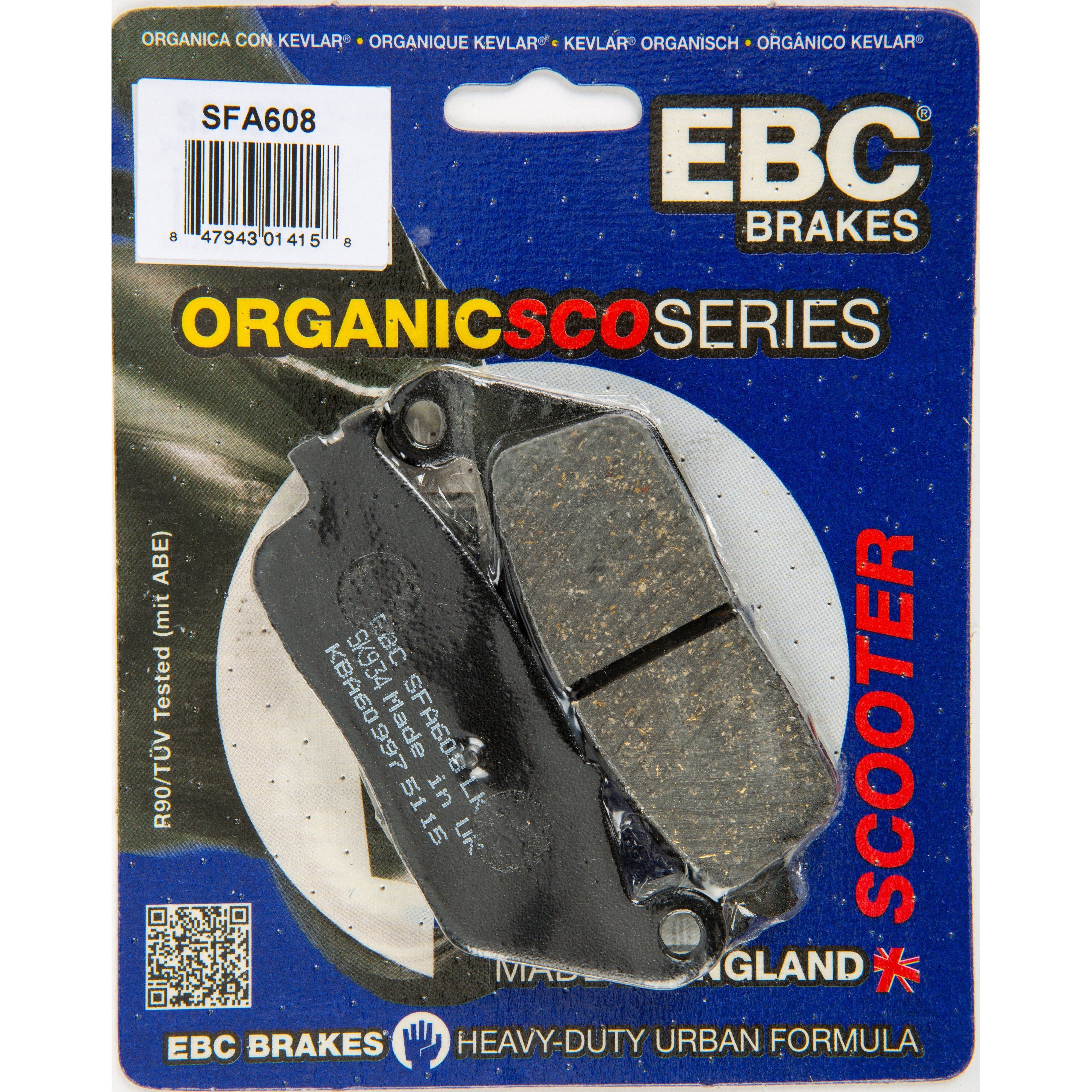 EBC 1 Pair Premium SFA Organic OE Replacement Brake Pads For Kymco Xciting 500 Ri 2005-2014