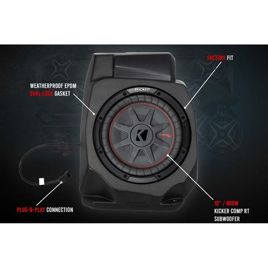 SSV Works Under Dash 10" Unloaded Subwoofer Enclosure For Polaris RZR Pro XP 2020-2022