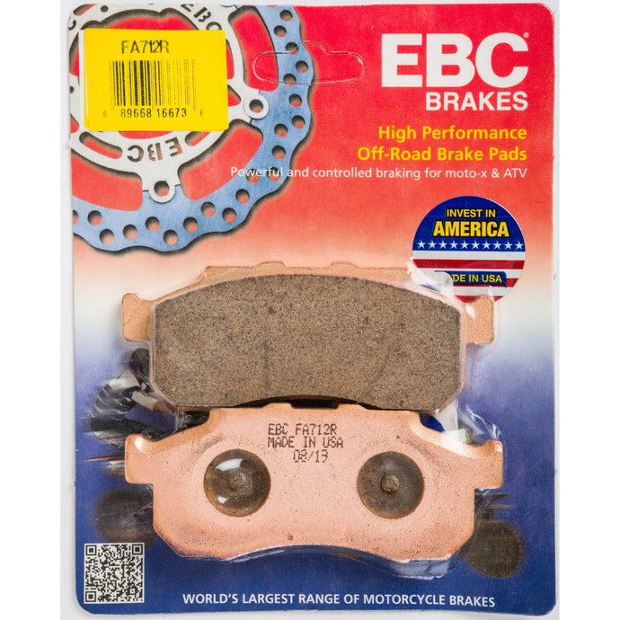 EBC 1 Pair Sintered R Series Heavy-Duty Brake Pads MPN FA712R
