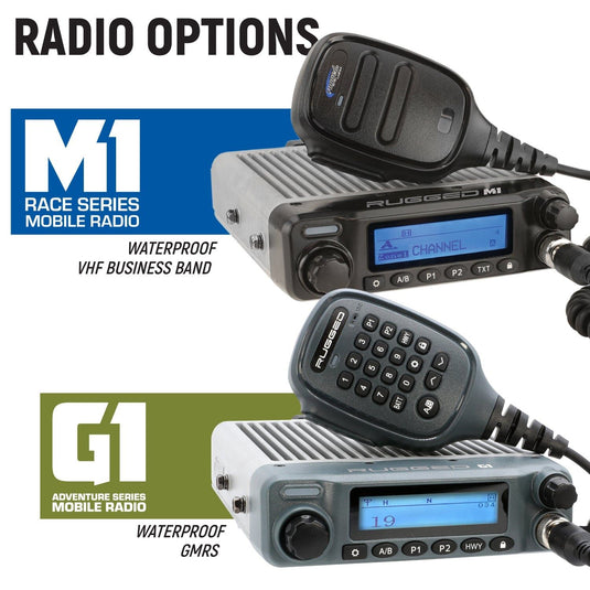 Rugged Radios Polaris RZR PRO XP - Turbo R - Pro R - Complete Communication Kit with Bluetooth Intercom and 2-Way Radio