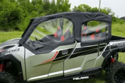 Load image into Gallery viewer, Falcon Ridge Black Canvas Soft Roll-Away Doors With Zipper For Polaris General 2017-2023

