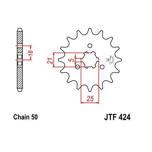 Steel Front Sprocket 16T for Street YAMAHA XS400S 1980-1981