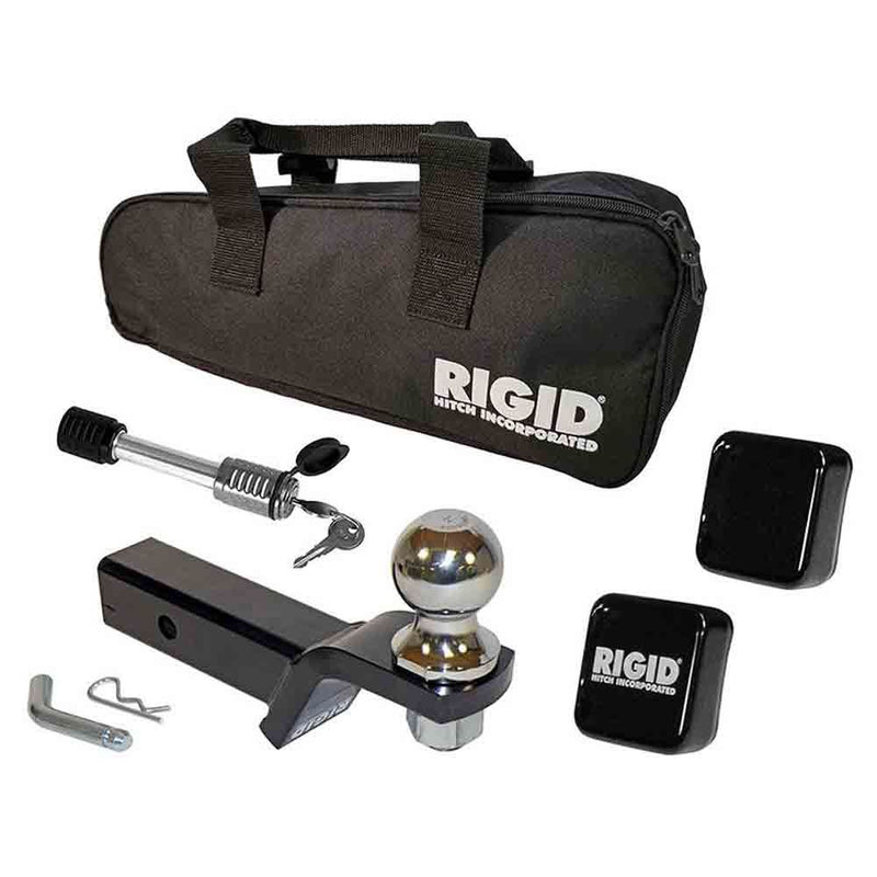 Load image into Gallery viewer, Rigid Hitch Class III 2&quot; Ball Mount Kit Loaded with 2&quot; Ball, Hitch Lock and Storage Bag - 3/4&quot; Rise
