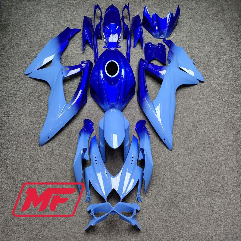 Load image into Gallery viewer, Monster Fairings Full Kit Suzuki GSXR600-750 08-10 Gloss Blue Gradient + Windshield + Gas Tank Cover
