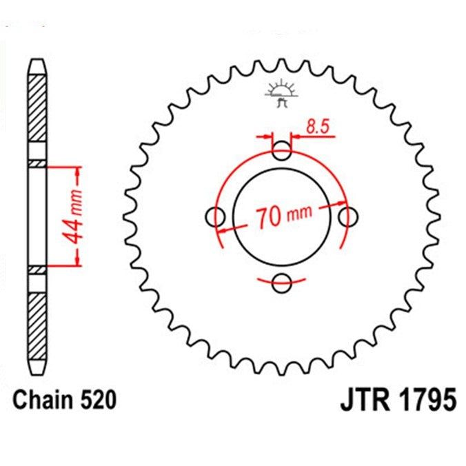 Load image into Gallery viewer, Front &amp; Rear Steel Sprocket Kit for ATV/UTV SUZUKI LT80 QuadSport 1989-2006
