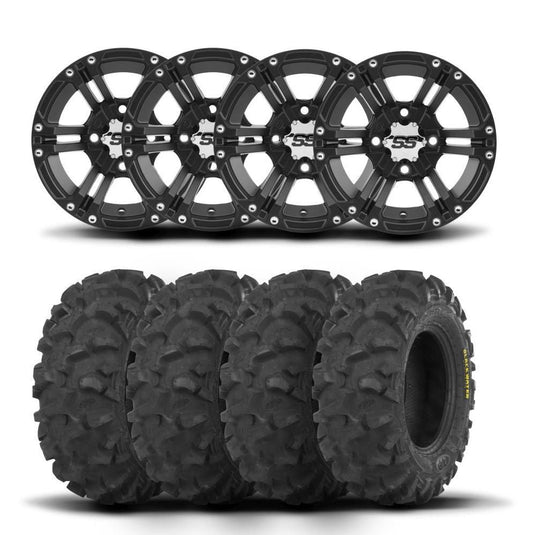 ITP SS212 12" Matte Black Wheels And Blackwater Evolution Tires [28x10-12]