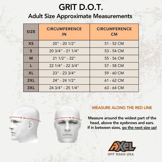 Axel Off Road USA GRIT D.O.T. Helmet - Moon White Matte