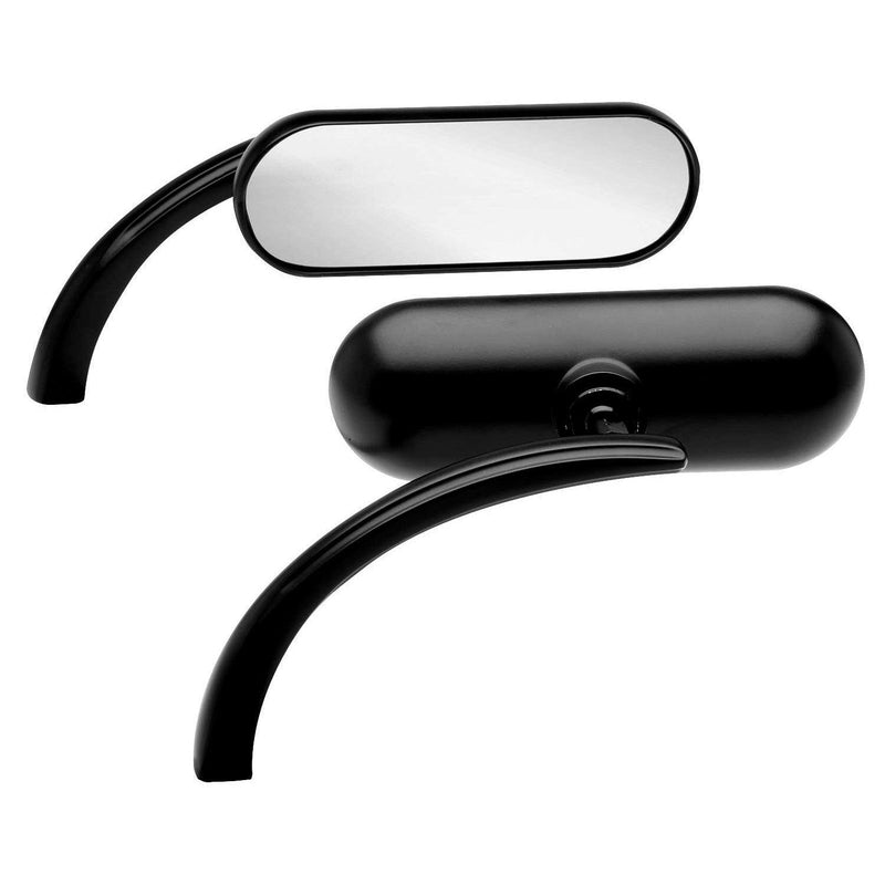 Load image into Gallery viewer, Arlen Ness Micro Black Mini Oval Right Side Mirror Harley or Metric EACH New
