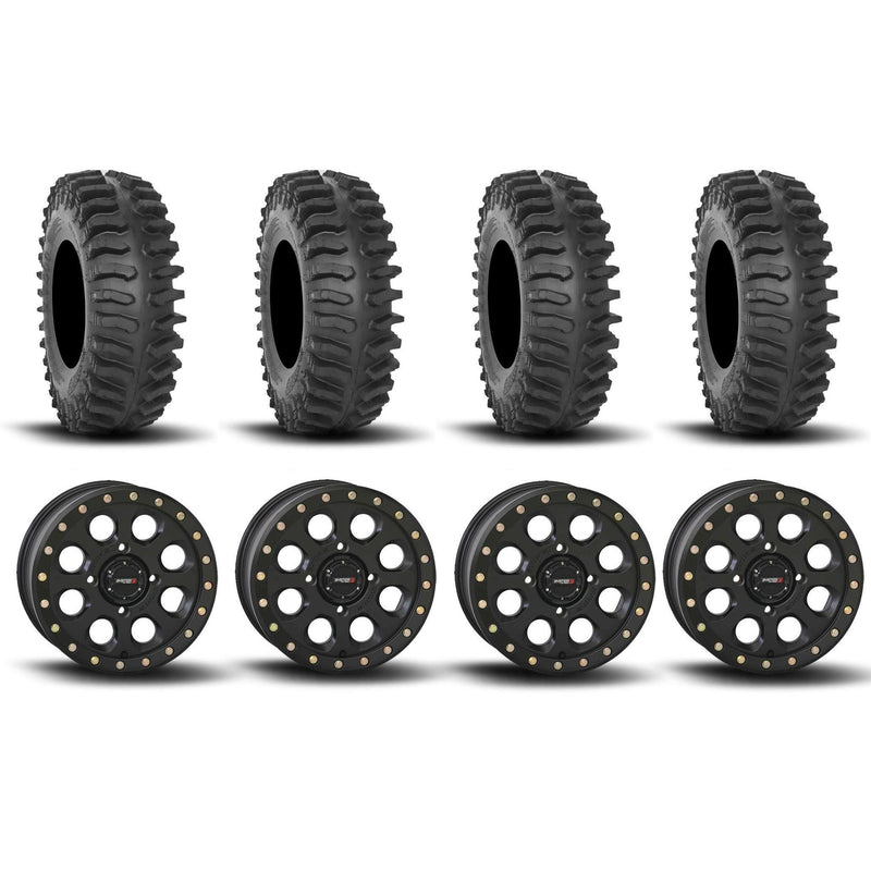 Load image into Gallery viewer, System 3 SB-7 Beadlock Matte Black 15" Wheels And XT400 Tires [33x10R-15]
