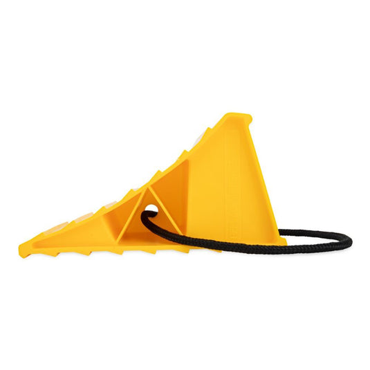 Wheel Chock with Rope Handle, Yellow