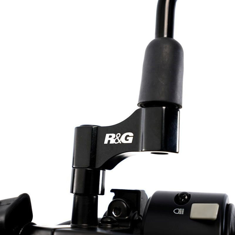 Load image into Gallery viewer, R&amp;G Racing Black Mirror Widener Arms For 2013-2018 Aprilia Caponord 1200
