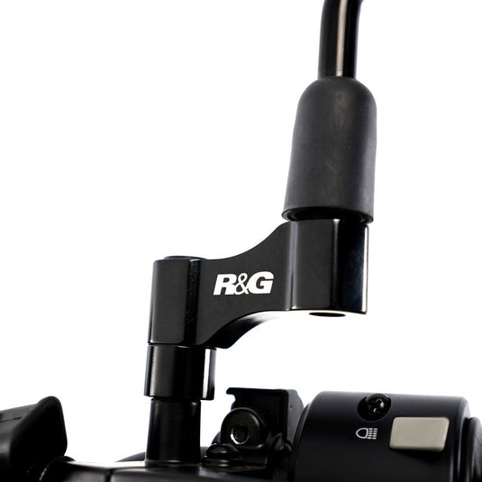R&G Racing Black Mirror Widener Arms For 2013-2018 Aprilia Caponord 1200