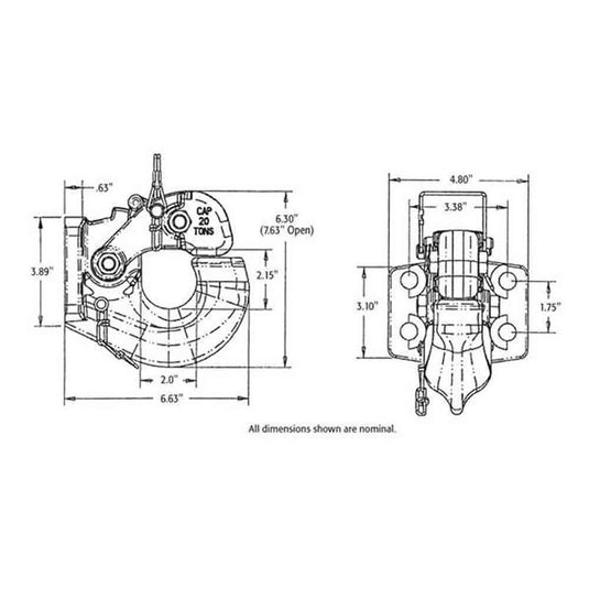 Buyers 20 Ton Pintle Hook - Commercial Mount (PH-20)