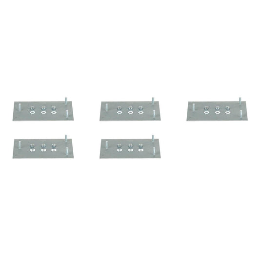 Set of 5 Hopkins Weldable Mounting Plate For Side Mount Break Away Kit
