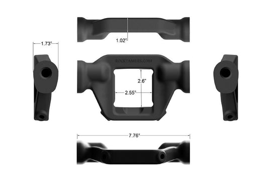 Rock Tamers Mud Flap System for 2-1/2 Inch Receiver Ball Mount